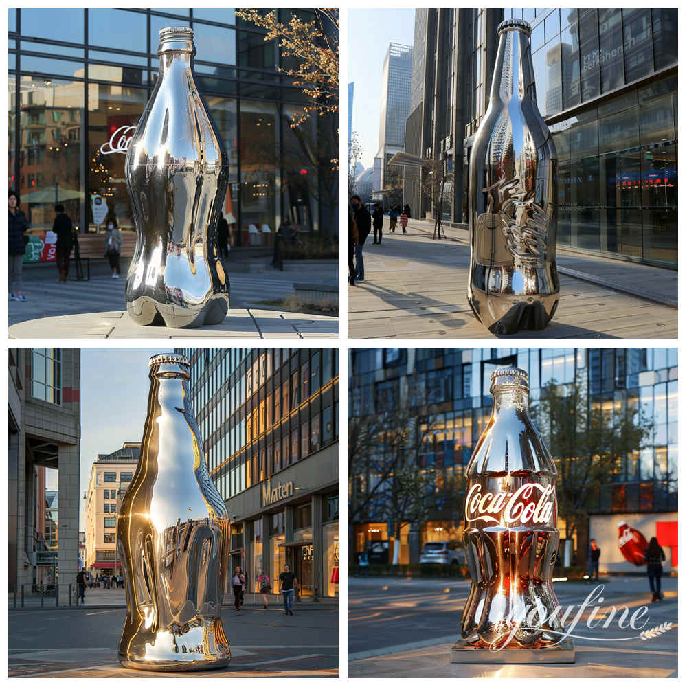 more stainless steel bottle sculptures