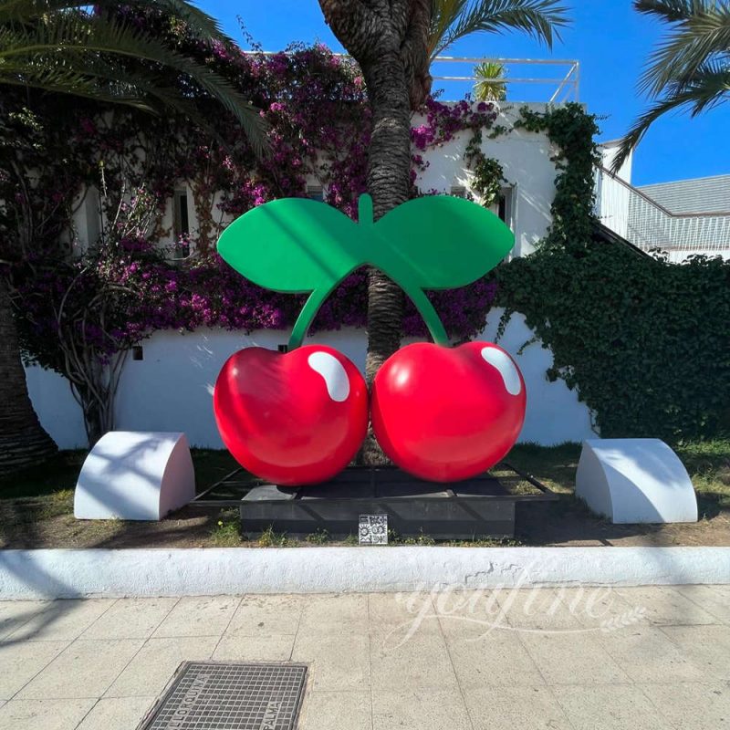 outdoor decorative cherry sculpture