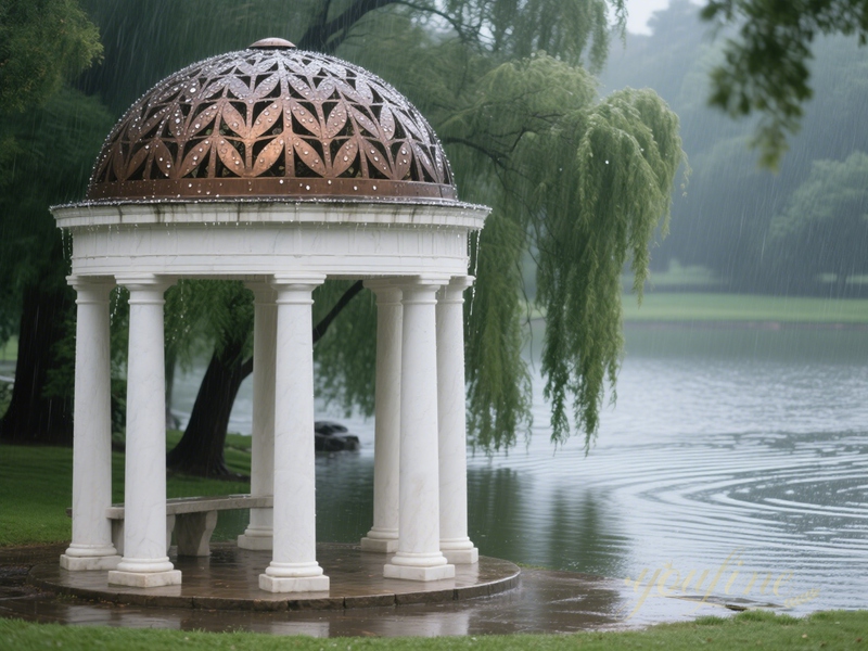 park white large marble gazebo