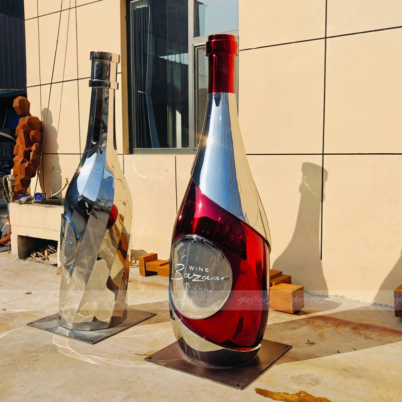 metal bottle sculpture
