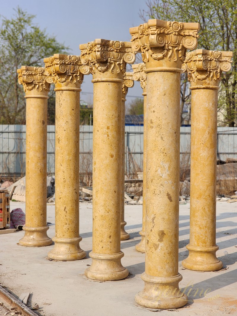 natural Beige Marble Columns