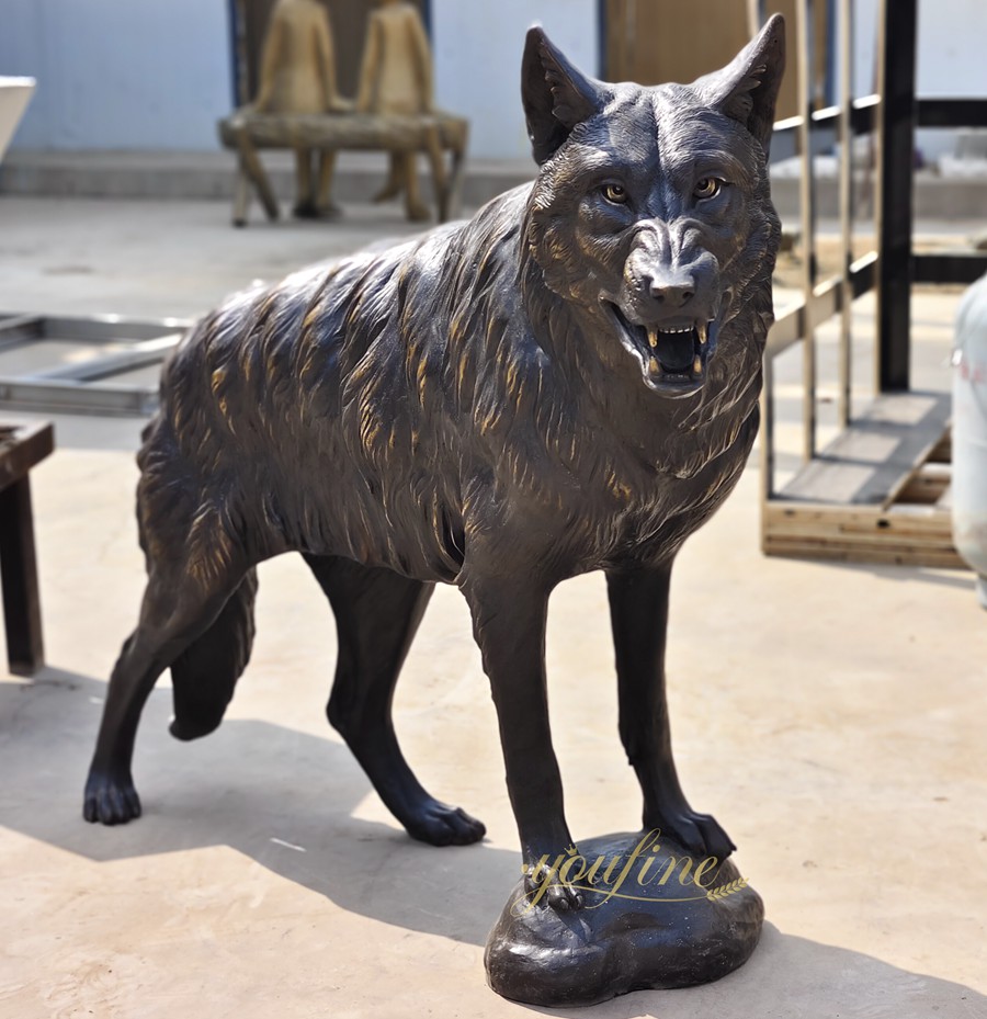 Gray Wolves Statues