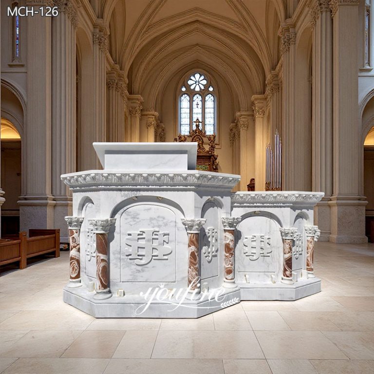 Large Custom Marble Church Pulpit Podium MCH-126