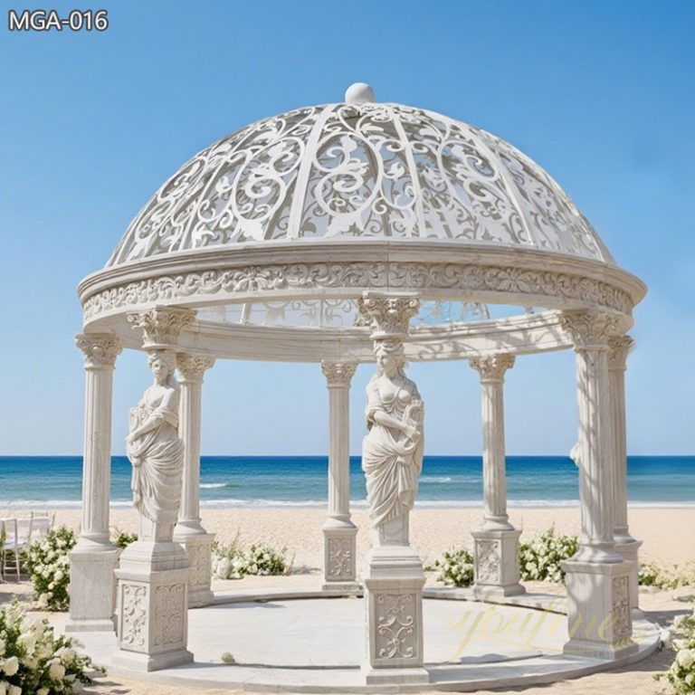 Marble White Gazebo for Coastal and Garden MGA-016