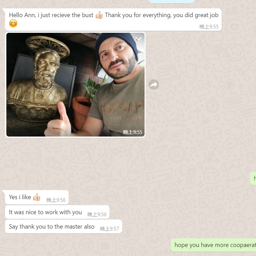 Satisfied feedback from customers
