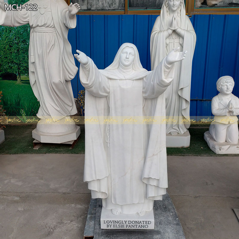outdoor Marble female saint statues
