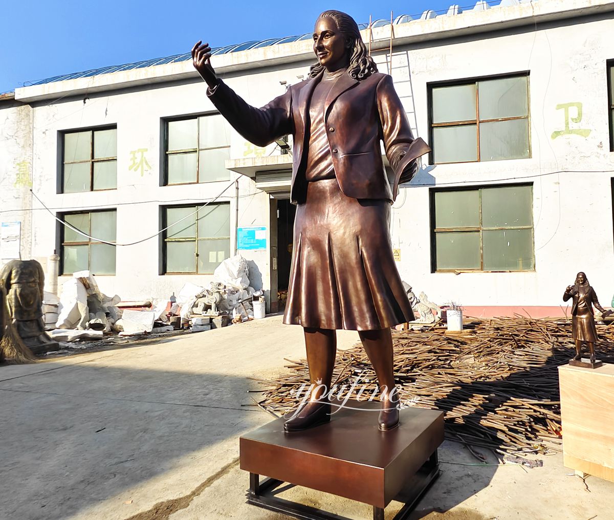 bronze Sculpture of a poetess