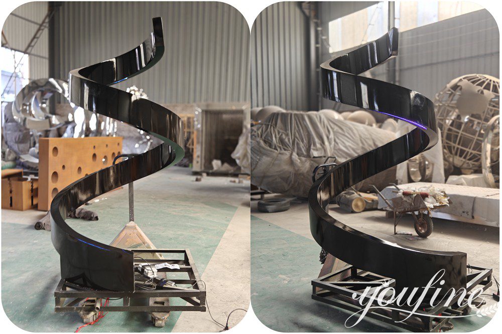 YouFine's finished black metal sculpture