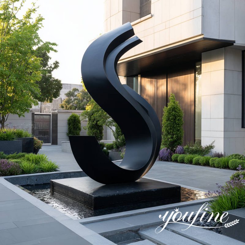 outdoor large black sculpture