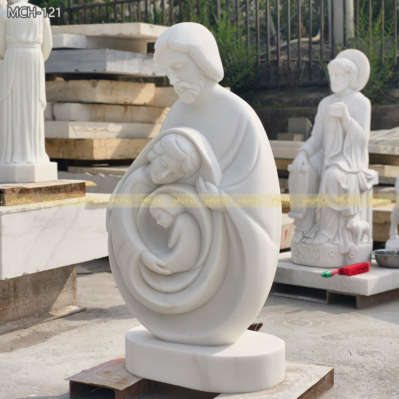 marble holy family statue
