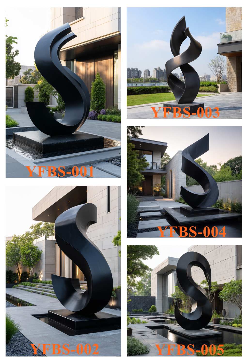 more black metal sculpture options