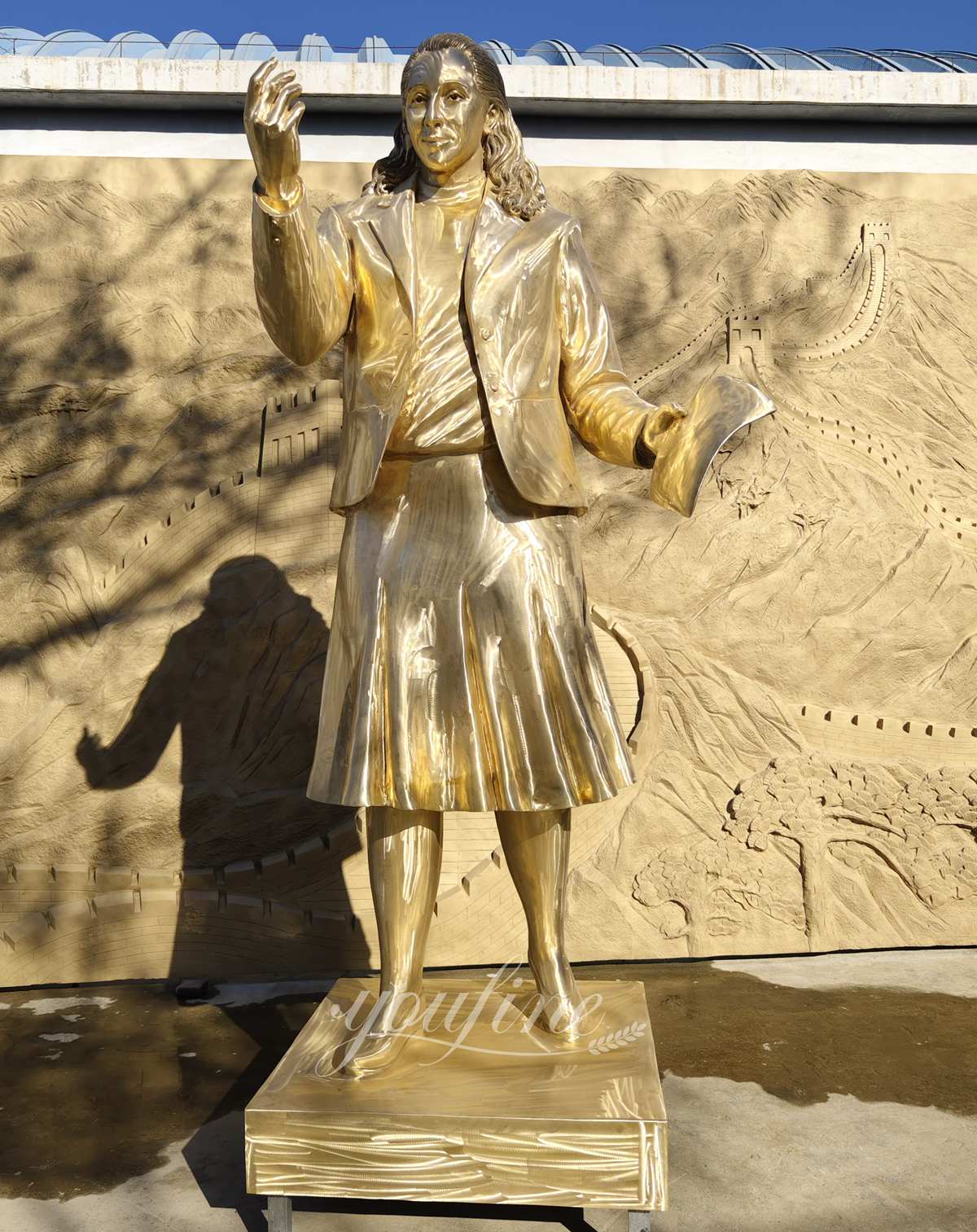 polished poetess sculpture