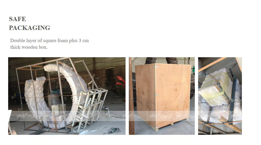 safe package of stainless steel sculptures