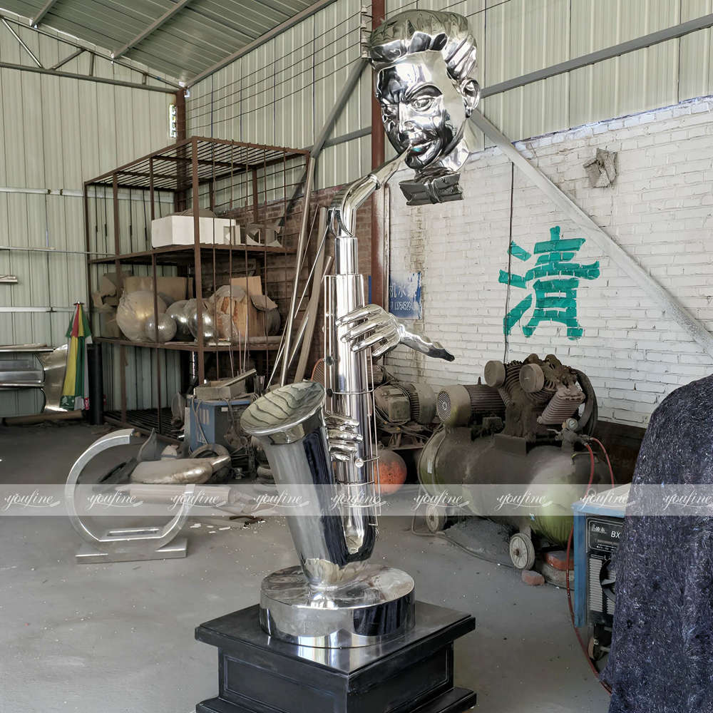 stainless steel saxophone