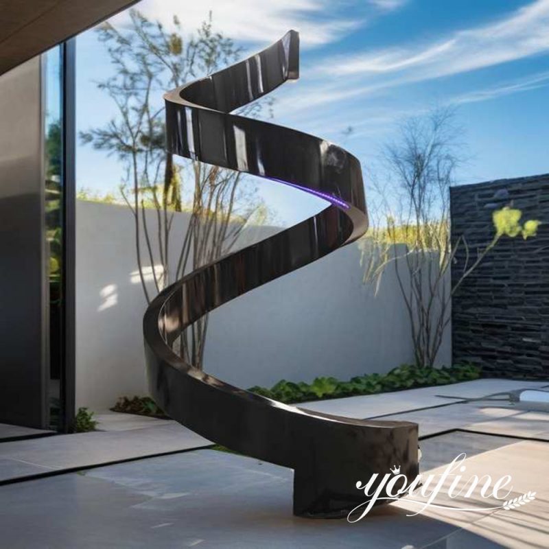 Modern Black Metal Sculpture SSA-087