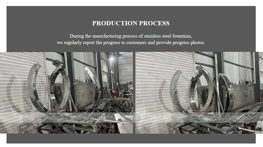modern stainless steel fountain production