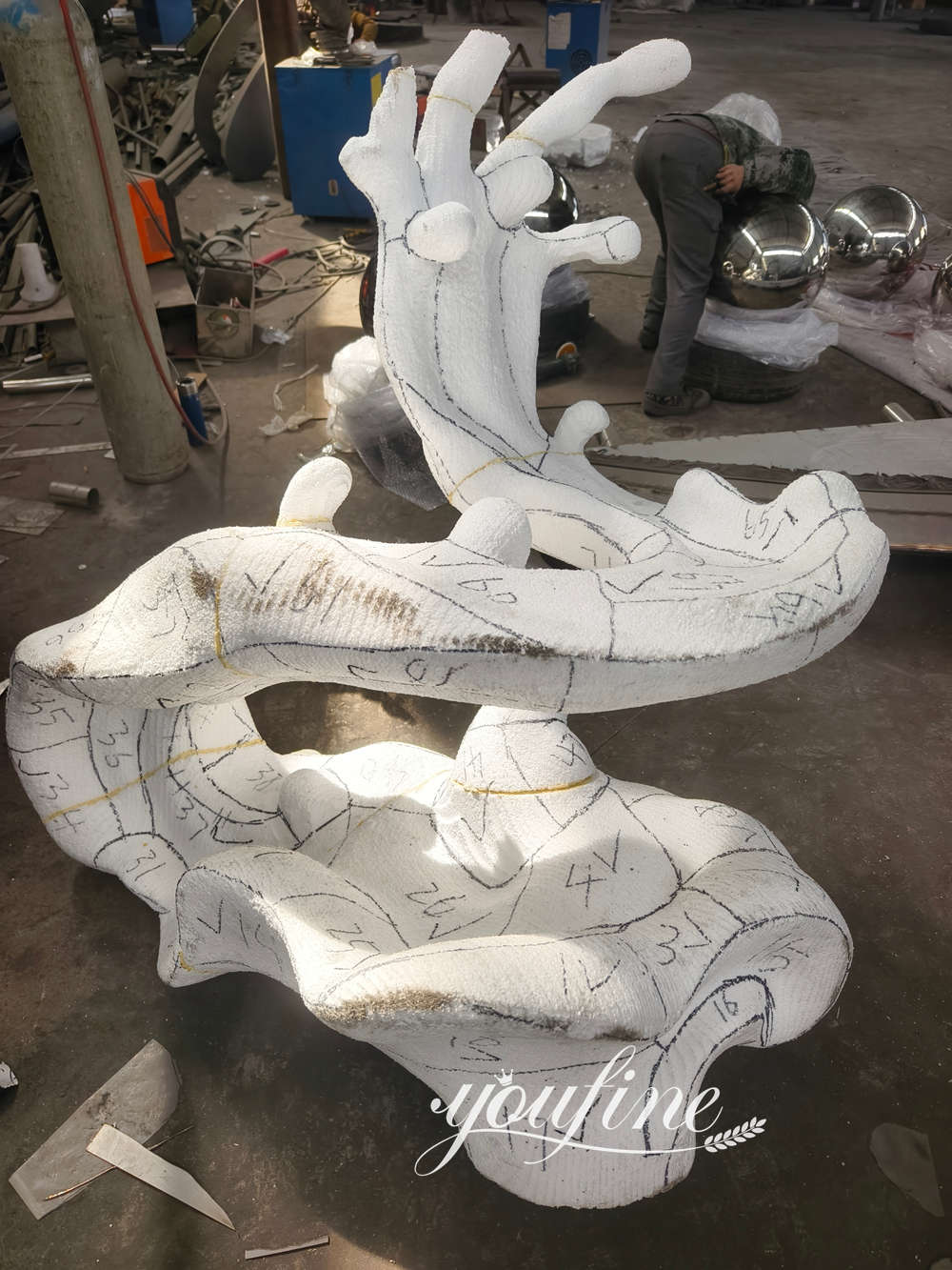 3D wave sculpture foam model
