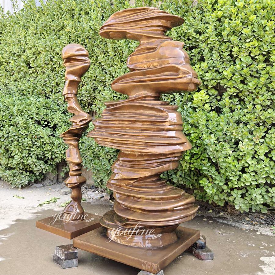 Abstract Bronze Tornado Sculpture