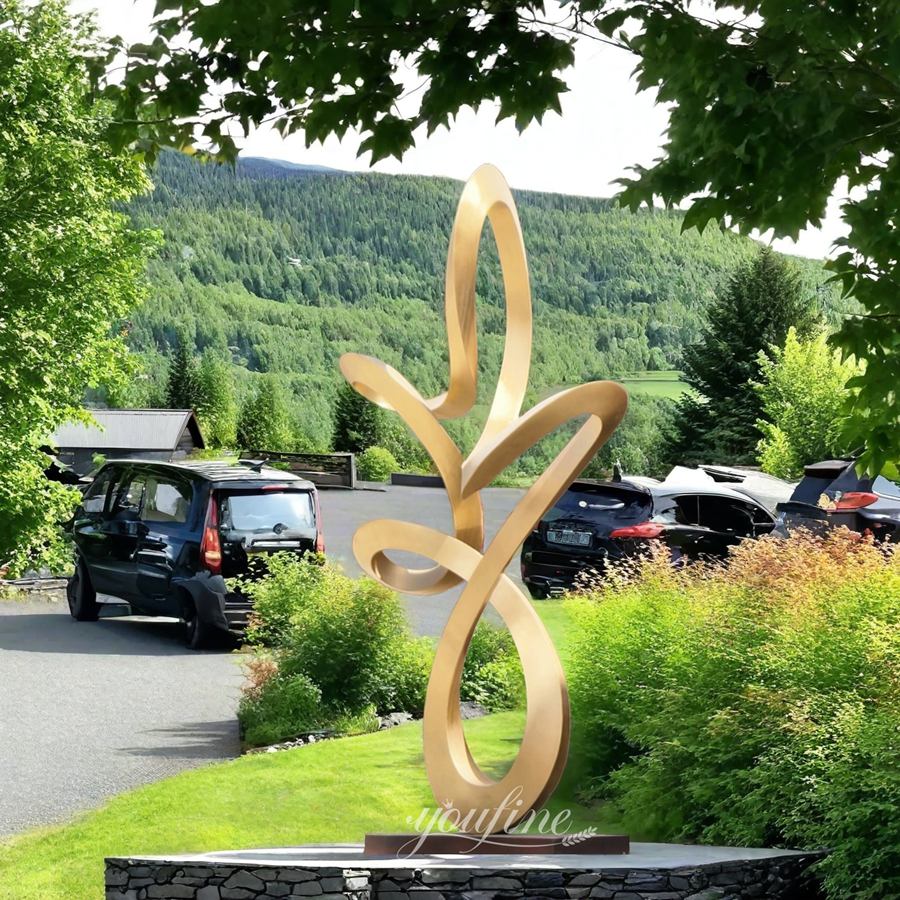 Bronze Abstract Ring Sculpture