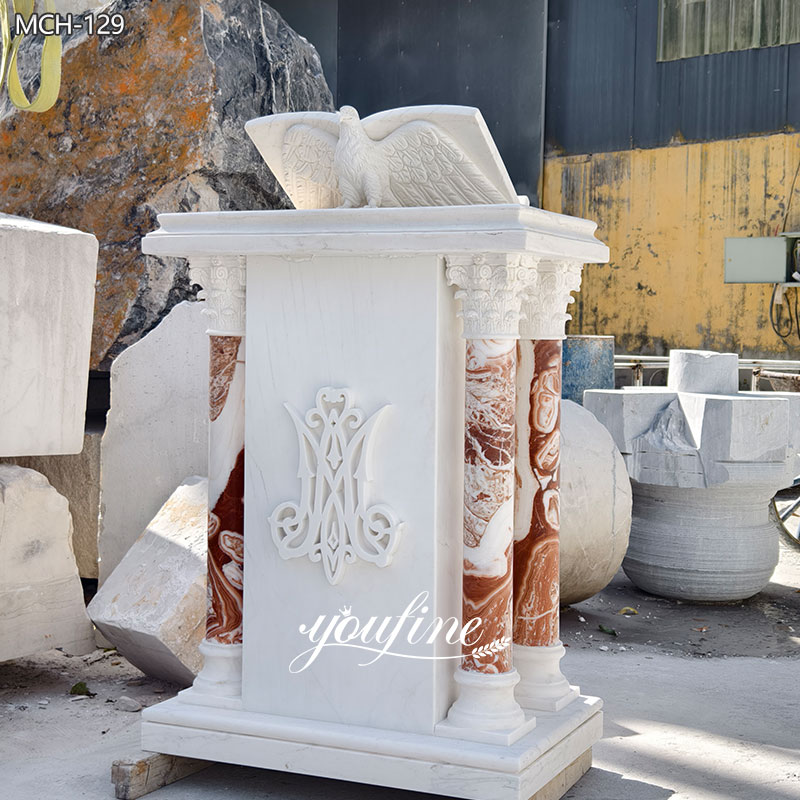 Church Marble Lectern with Eagle Sculpture