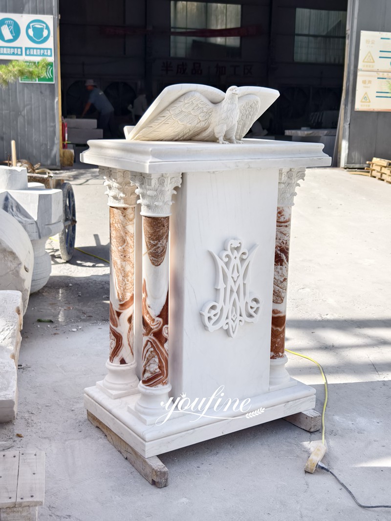 Marble Lectern with Eagle statue