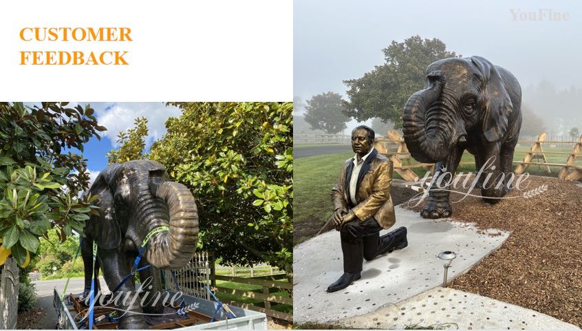 Elephant and uncle sculptures feedback
