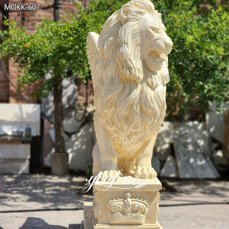 winged lion statue