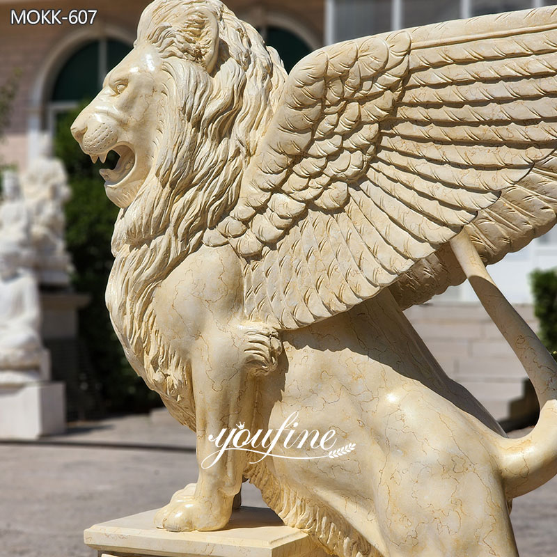 winged lion garden statue for Manor