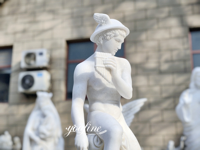 marble Hermes statue detail