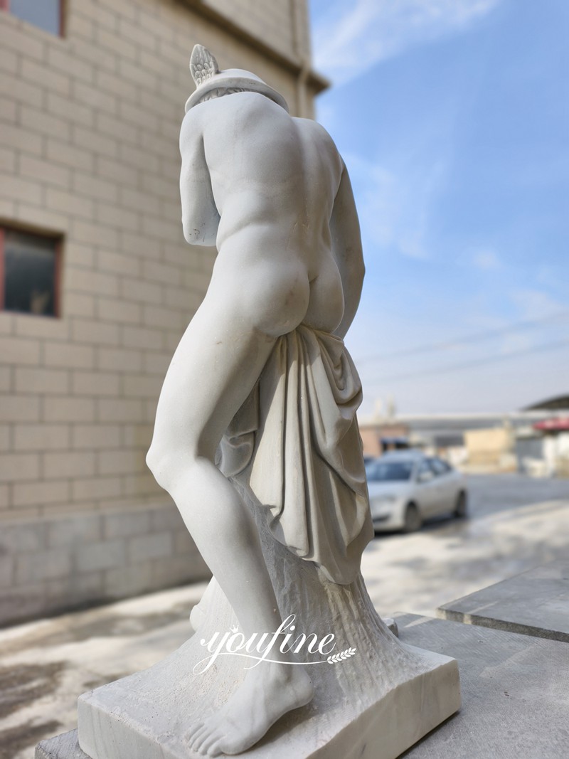 Greek mercury marble Hermes statue