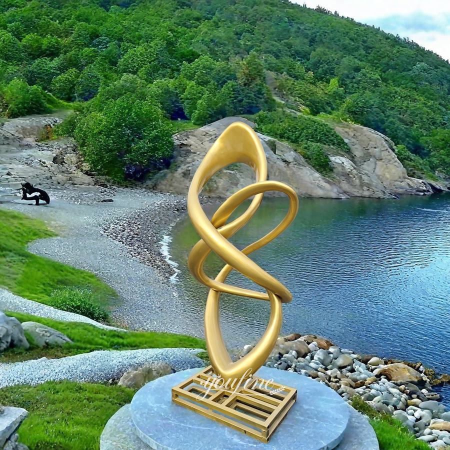 Large Bronze Abstract Ring Sculpture