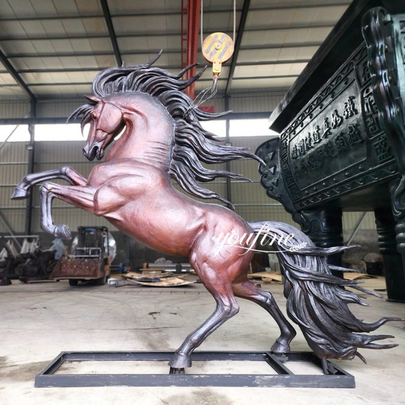 Large bronze thoroughbred sculpture