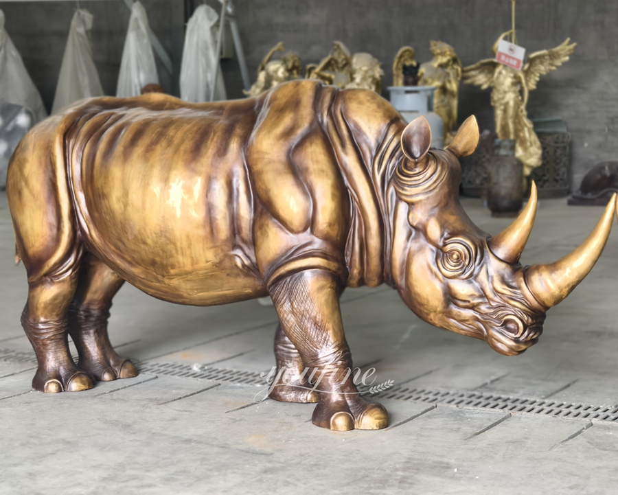 Life Size rhino garden statue