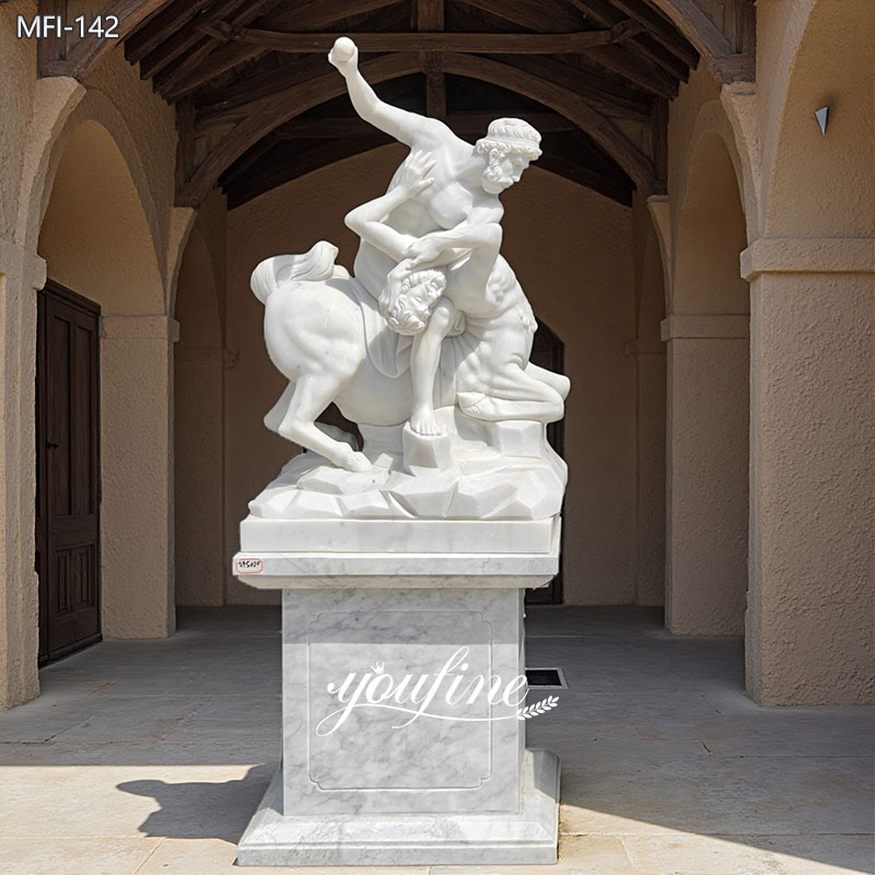 Marble Hercules and Nessus statue replica