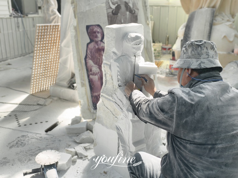 marble St. Anthony the Great statue process