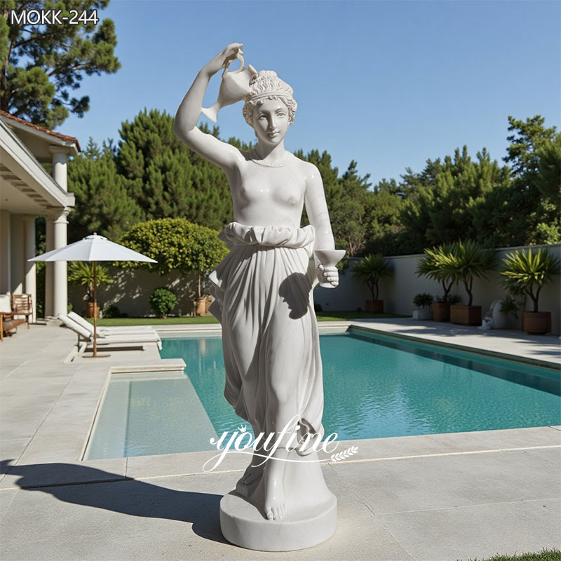 Female Italian Statues with Teapot for Sale