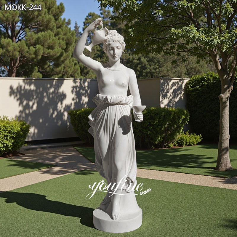 Female Italian Statues with Teapot