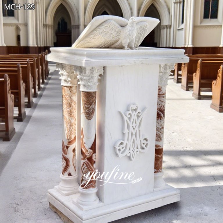 Church Marble Lectern with Eagle Sculpture