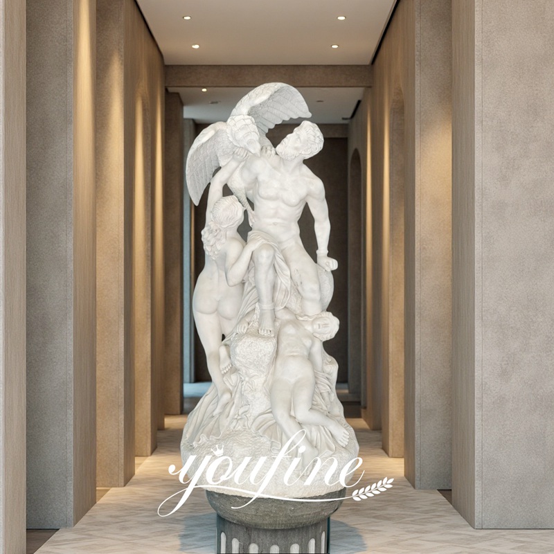 Marble Prometheus Bound and the Oceanids Statue Replica
