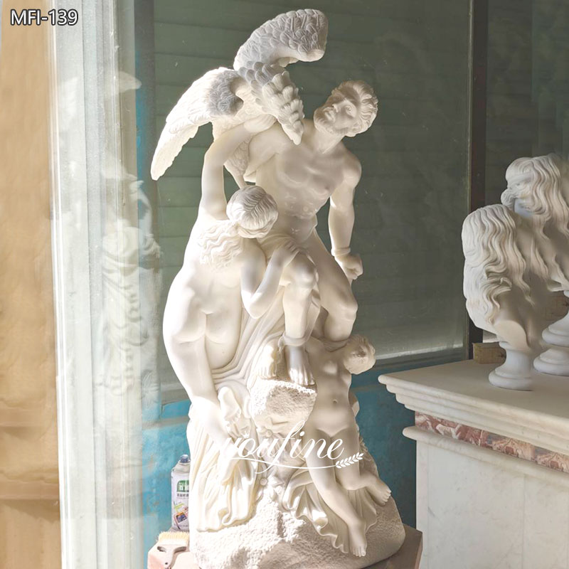 life size Marble Prometheus Bound and the Oceanids