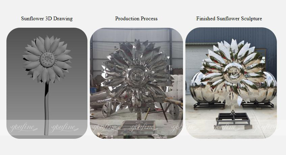 finished Sunflower Sculpture