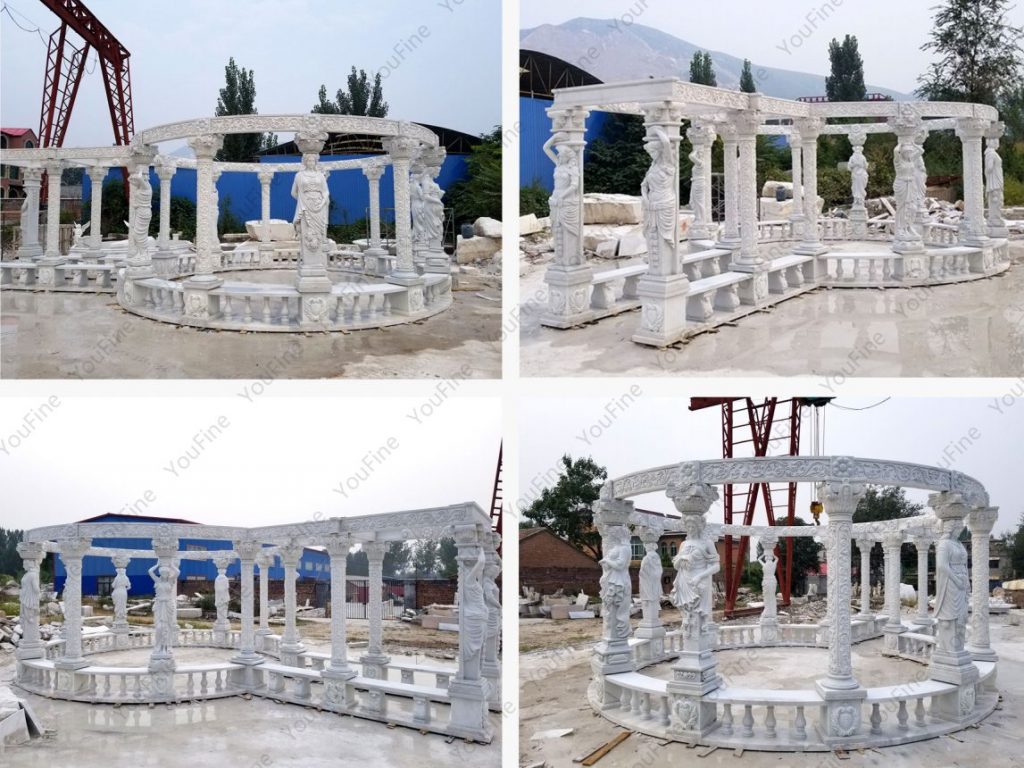 hand carved YouFine marble gazebo in Salt Lake City, Utah, USA