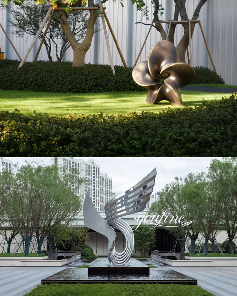 large abstract sculpture for real estate