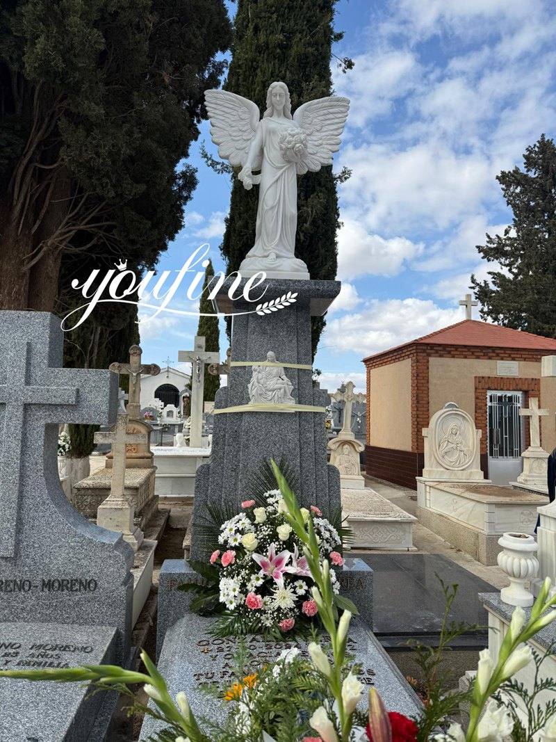 angel with flower statue