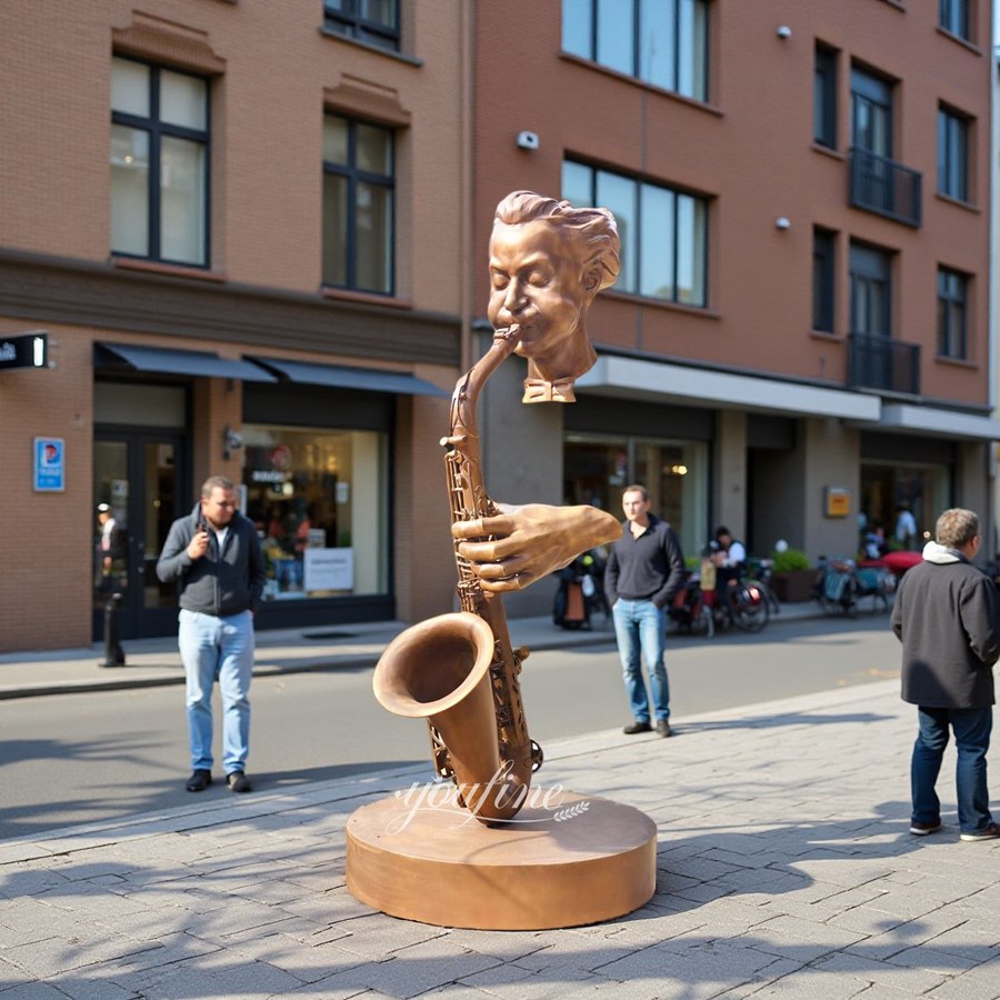 Bronze Saxophone Sculpture