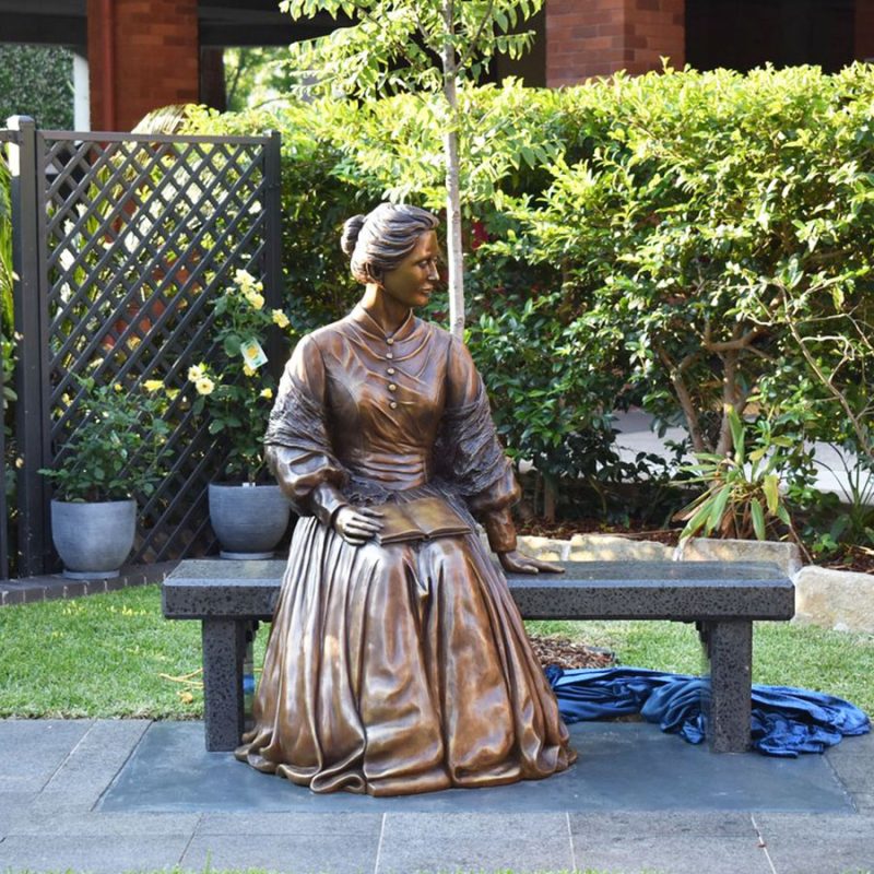 bronze sitting Catherine McAuley sculpture