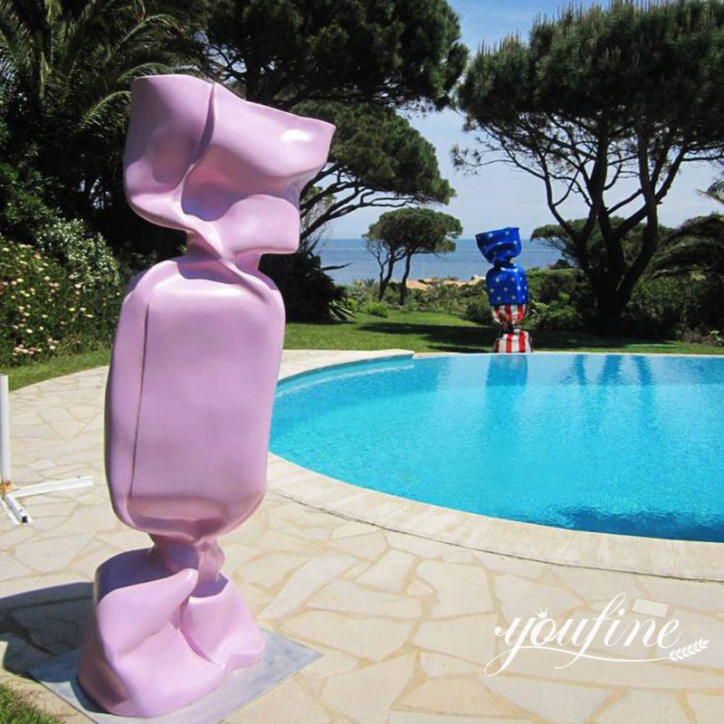 decorative pink candy sculpture