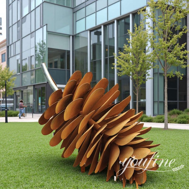 rustic pine cone sculpture
