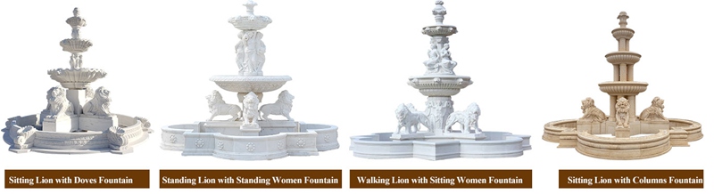 different-lion-fountain-designs