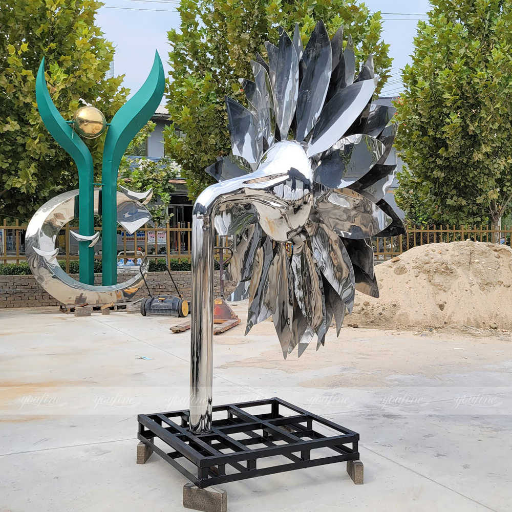 completed sunflower sculpture